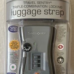 Triple-combination locking luggage strap.  Brand New